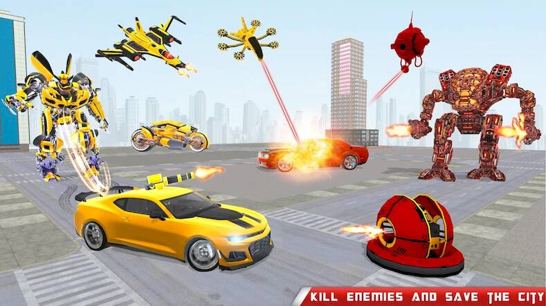 Скачать взломанную Robot Car Transform War Games [Мод меню] MOD apk на Андроид