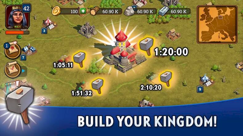 Скачать взломанную Medieval Kingdoms - Castle MMO [Много денег] MOD apk на Андроид