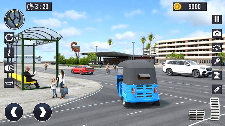 Скачать взломанную Rickshaw Driver Tuk Tuk Game [Много монет] MOD apk на Андроид