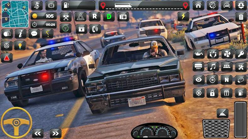 Скачать взломанную Полицейская парковка 3D-игра [Много монет] MOD apk на Андроид