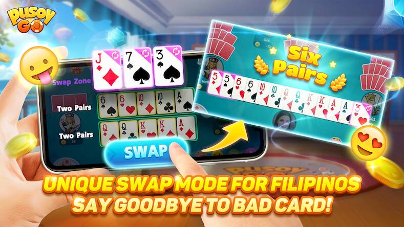 Скачать взломанную Pusoy Go-Competitive 13 Cards [Много монет] MOD apk на Андроид