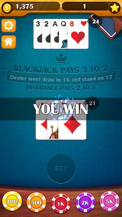 Скачать взломанную Blackjack Showdown: 21 Duel [Бесплатные покупки] MOD apk на Андроид