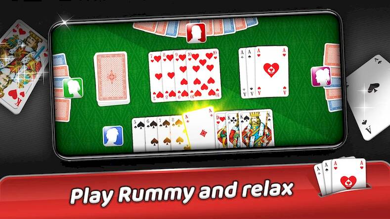 Скачать взломанную Rummy - offline card game [Бесплатные покупки] MOD apk на Андроид