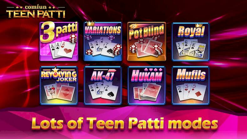 Скачать взломанную Teen Patti Comfun Card Online [Бесплатные покупки] MOD apk на Андроид