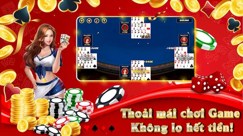 Скачать взломанную Chinese Poker (Mau Binh) [Много денег] MOD apk на Андроид