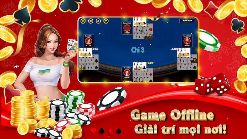 Скачать взломанную Chinese Poker (Mau Binh) [Много денег] MOD apk на Андроид