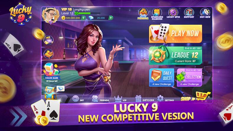 Скачать взломанную Lucky 9 ZingPlay – Master Wins [Много монет] MOD apk на Андроид