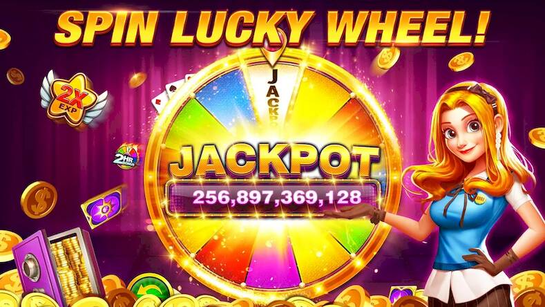 Скачать взломанную Slots Casino - Jackpot Mania [Много денег] MOD apk на Андроид