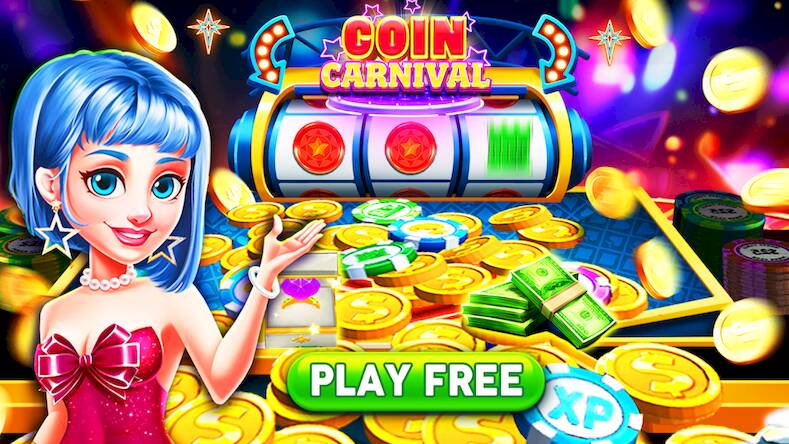 Скачать взломанную Coin Carnival Cash Pusher Game [Мод меню] MOD apk на Андроид