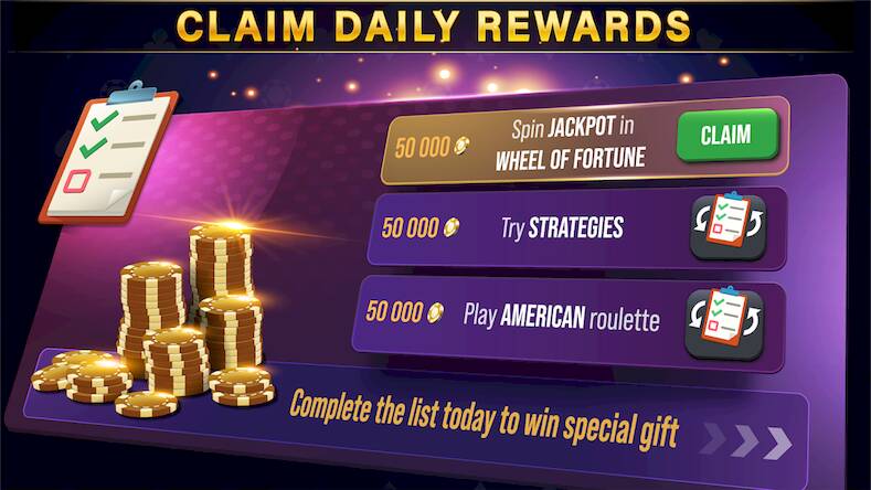 Скачать взломанную Roulette All Star: Casino Game [Много денег] MOD apk на Андроид