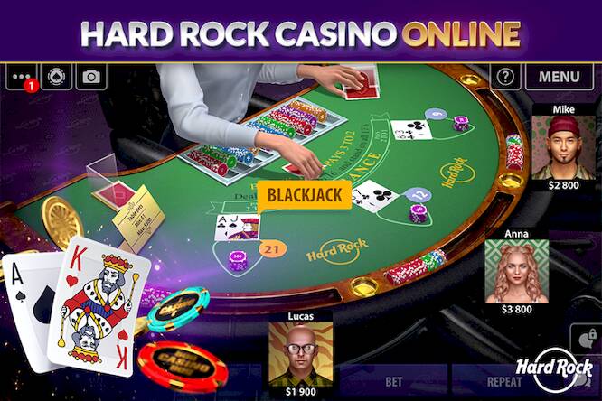 Скачать взломанную Hard Rock Blackjack & Casino [Бесплатные покупки] MOD apk на Андроид