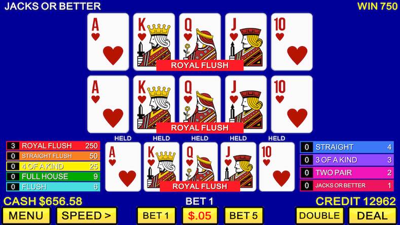 Скачать взломанную Multi-Hand Video Poker™ Games [Много денег] MOD apk на Андроид