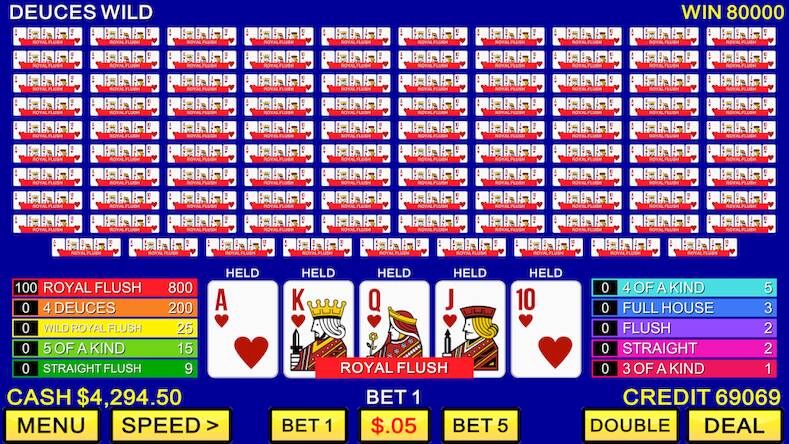 Скачать взломанную Multi-Hand Video Poker™ Games [Много денег] MOD apk на Андроид