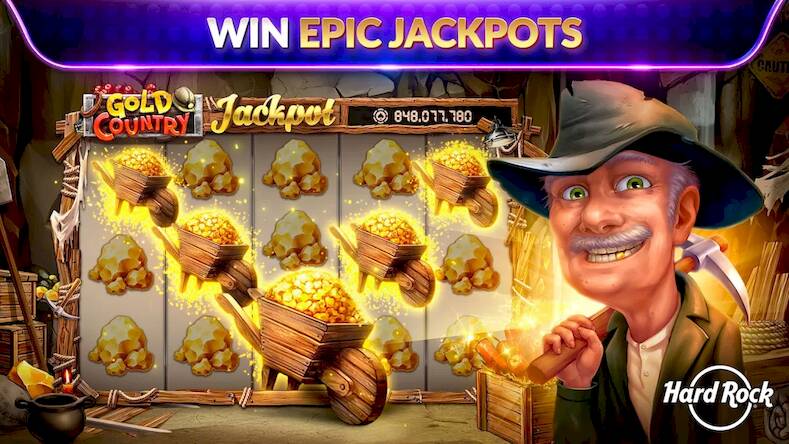 Скачать взломанную Hard Rock Slots & Casino [Много денег] MOD apk на Андроид