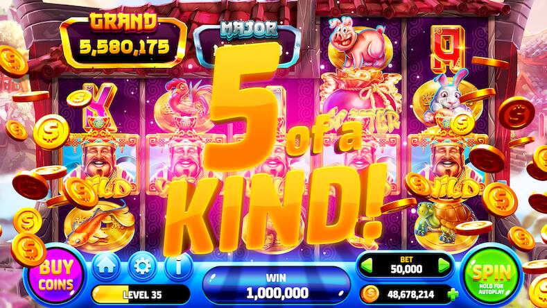 Скачать взломанную Epic Fortunes Slots Casino [Много монет] MOD apk на Андроид