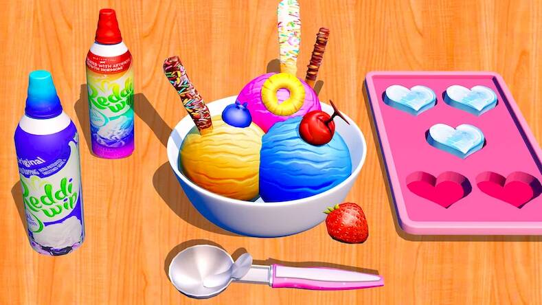 Скачать взломанную Ice Cream Games: Rainbow Maker [Много монет] MOD apk на Андроид