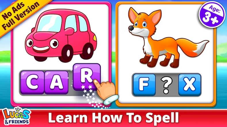 Скачать взломанную Spelling & Phonics: Kids Games [Много монет] MOD apk на Андроид