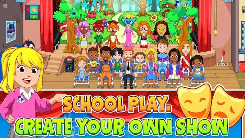 Скачать взломанную My City : High School [Много денег] MOD apk на Андроид