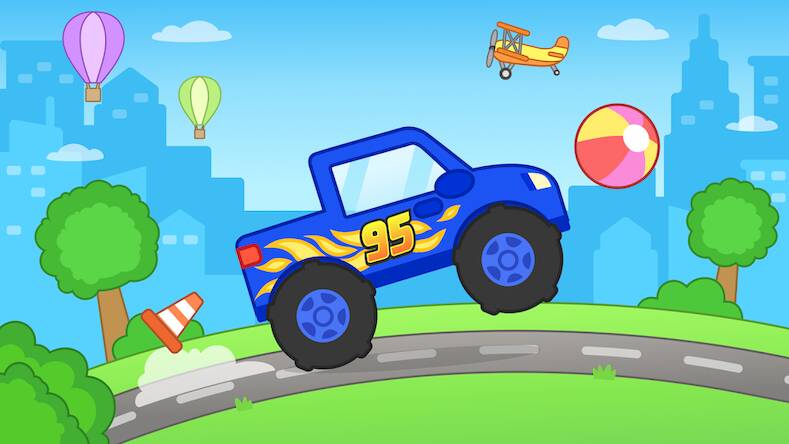 Скачать взломанную Машинки гонки для детей 3+ лет [Много монет] MOD apk на Андроид