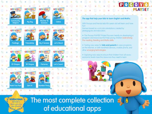Скачать взломанную Pocoyo PlaySet Learning Games [Бесплатные покупки] MOD apk на Андроид