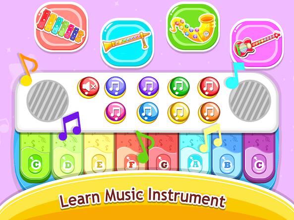 Скачать взломанную Kids Music piano - games [Мод меню] MOD apk на Андроид