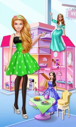 Скачать взломанную Fashion Doll: Dream House Life [Бесплатные покупки] MOD apk на Андроид