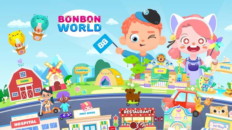 Скачать взломанную BonBon Life World Kids Games [Много монет] MOD apk на Андроид