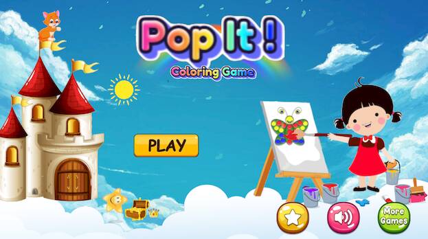 Скачать взломанную Pop It Fun Coloring Game [Бесплатные покупки] MOD apk на Андроид