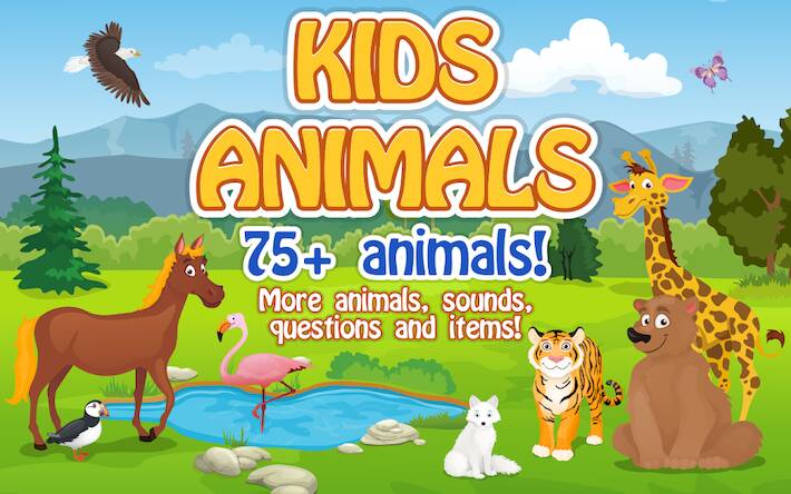Скачать взломанную Kids Animals [Бесплатные покупки] MOD apk на Андроид