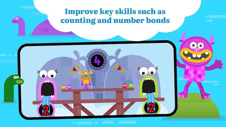 Скачать взломанную Teach Monster Number Skills [Мод меню] MOD apk на Андроид