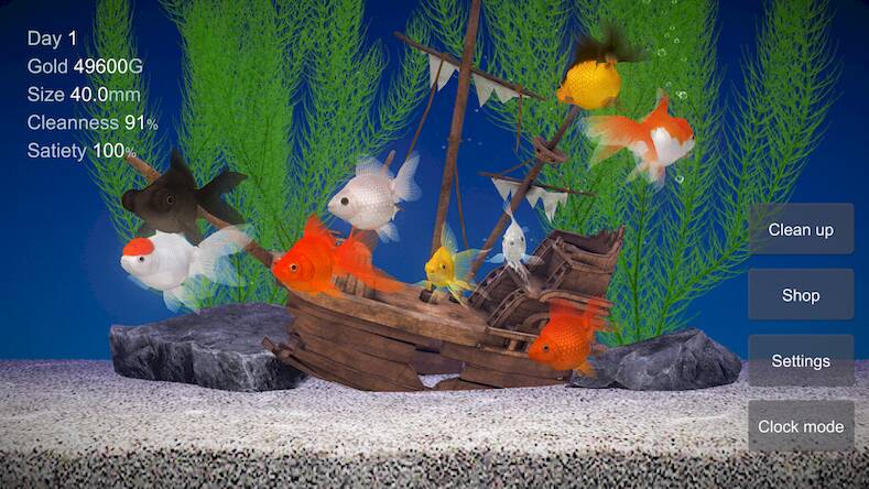 Скачать взломанную Goldfish 3D Relaxing Aquarium [Много монет] MOD apk на Андроид