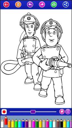 Скачать взломанную Firefighter Coloring Book : Sa [Мод меню] MOD apk на Андроид