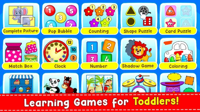 Скачать взломанную Toddler Games for 2+ Year Olds [Много монет] MOD apk на Андроид
